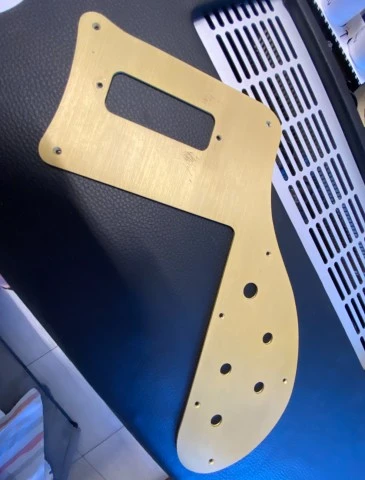 Gold Anodised Aluminium Pickguard για Ri