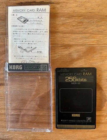Korg MCR - 03  Memory Card