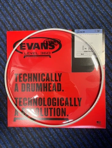 Evans heads 13 g2,g1,14 snare side