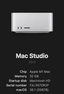 Mac Studio M1 Max