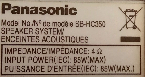 Panasonic Speakers 3.1 Σετ