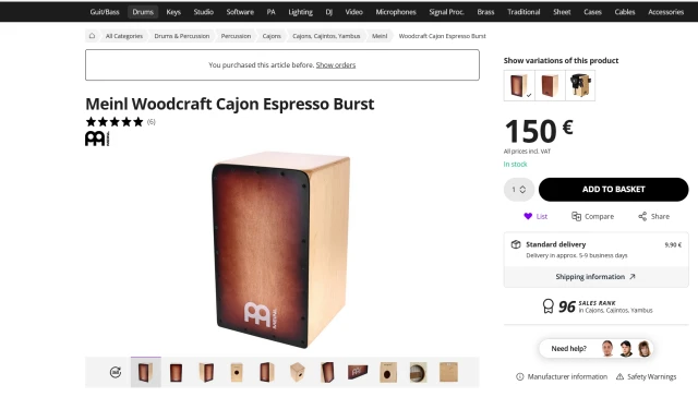 Καχόν MEINL Woodcraft Espresso Burst