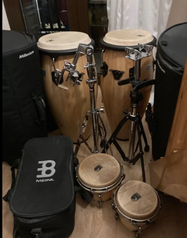 Toca Traditional Series Bongos + Gibraltar + Meinl 