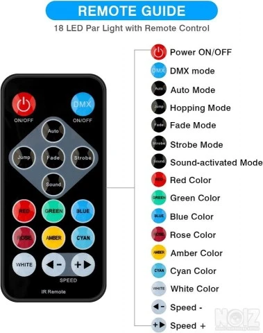 LED RGB DJ 18 Par Φώτα σκηνής Aσύρματο χ