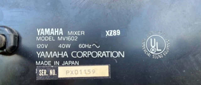 Yamaha MV 1602 Mixer