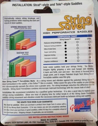 String saver  Strat/Tele saddles