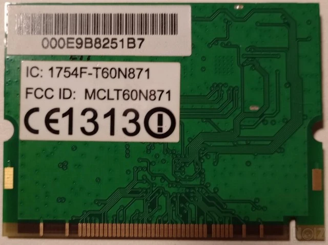 Wireless mini PCI card από ACER Aspire 1