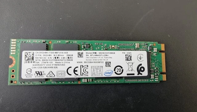 Intel SSD SATA M.2 256GB