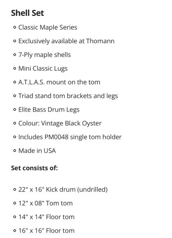 Ludwig Classic Maple Black Oyster