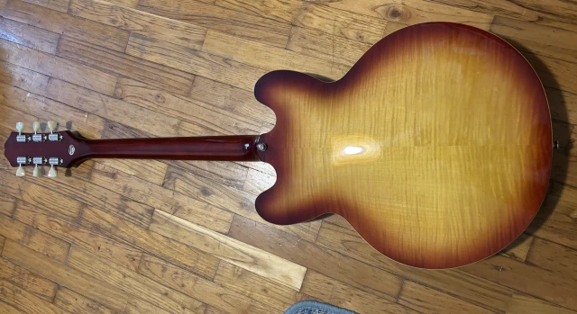 Epiphone ES 335 Raspberry tea figured bu