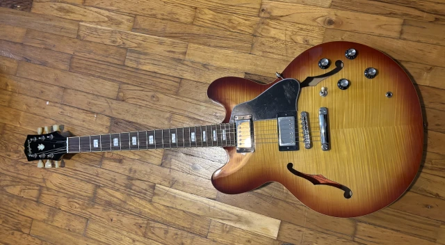 Epiphone ES 335 Raspberry tea figured bu