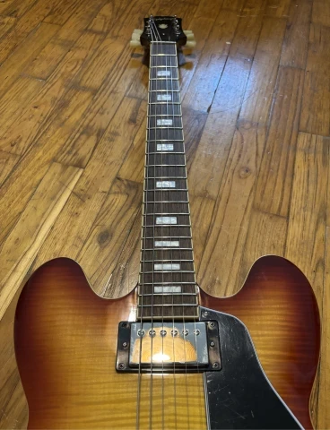 Epiphone ES 335 Raspberry tea figured bu