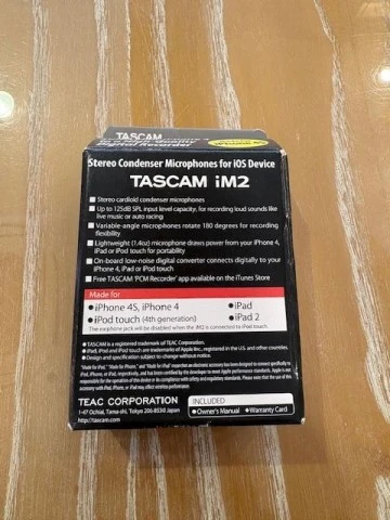Tascam iM2 – Stereo μικρόφωνο για iPhone / iPad