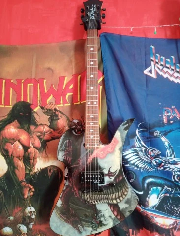 B.C. Rich Mockingbird Body Art Firebreather