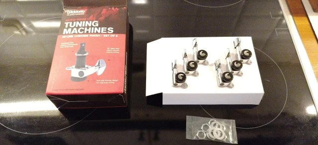 D'Addario Locking Tuners 6 Inline Chrome