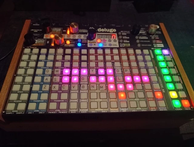 Synthstrom Audible Deluge Numeric screen.