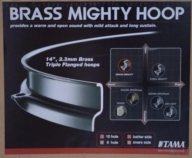 Tama Brass Mighty Hoops snare