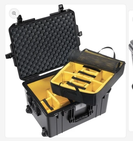 Peli Air 1607 with divider inlay.