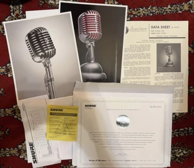 Shure 5575LE Unidyne® Limited Edition 75th Anniversary 