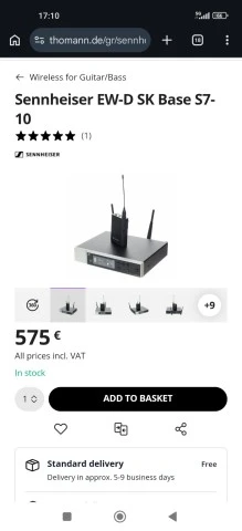 Ασύρματο οργάνου Sennheiser EW-D S7-10