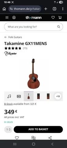 Takamine GS11 Mens Travel Guitar