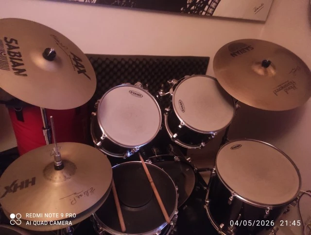Sonor 3003 drum set με Sabian πιατίνια