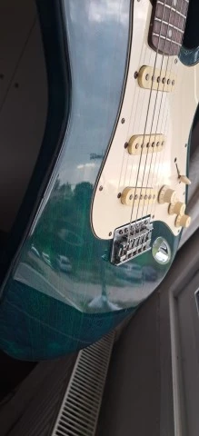Aria Pro II Strat 90s Japan transparent green