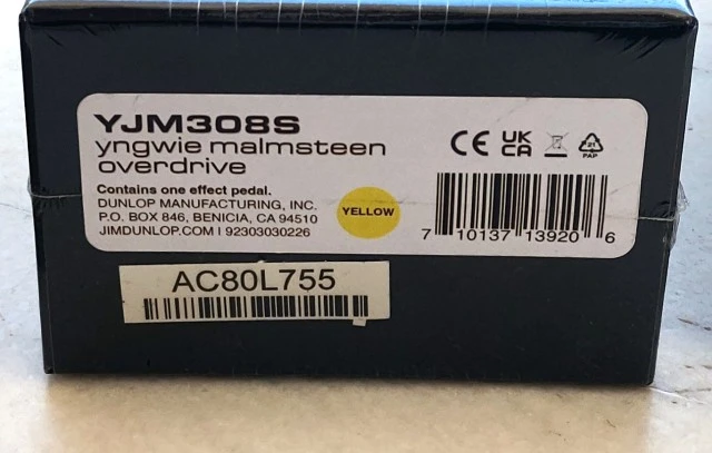 MXR YJM308S Limited Edition Yellow Yngwie Malmsteen