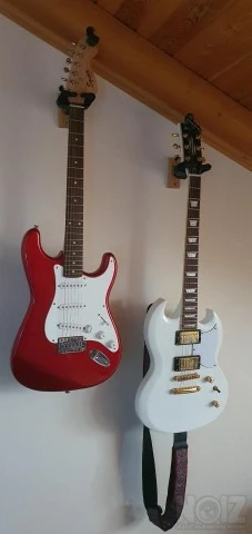 Harley Benton DC-Custom (White) + Fender