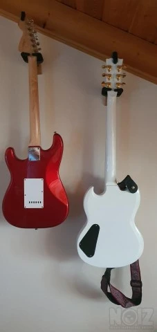 Harley Benton DC-Custom (White) + Fender