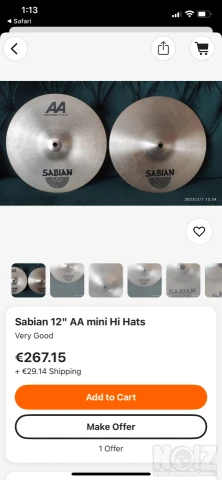 Sabian AA 12” Mini hi hats