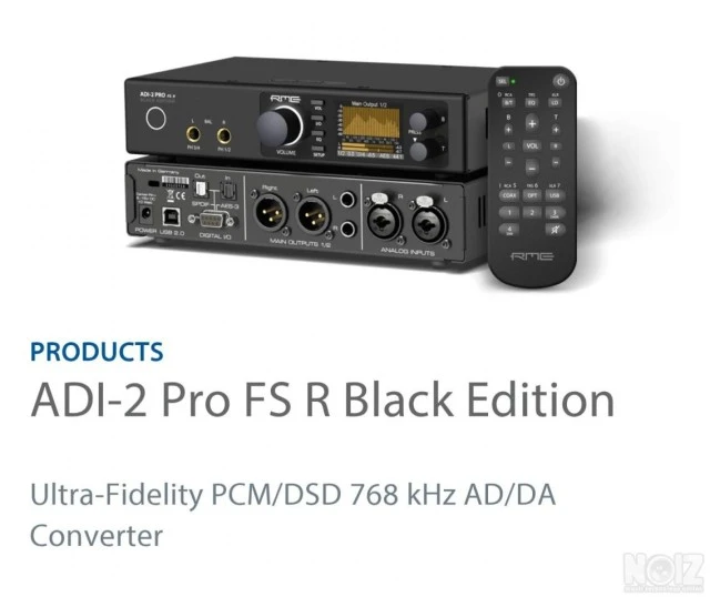 ADI - 2 Pro FS R Black Edition AD/DA Con