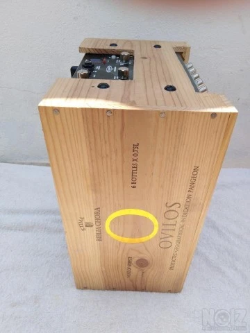 LlINE 6 MicroSpider rehousing in wine box.