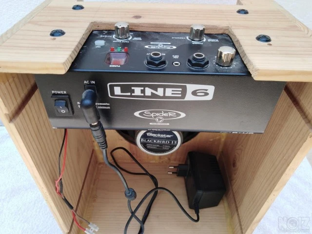 LlINE 6 MicroSpider rehousing in wine box.