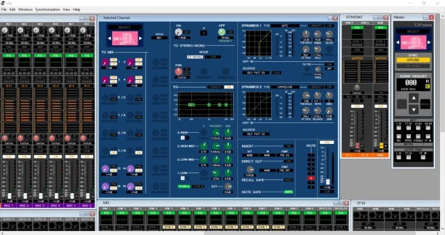 Yamaha LS9-32 / 64 Channels.