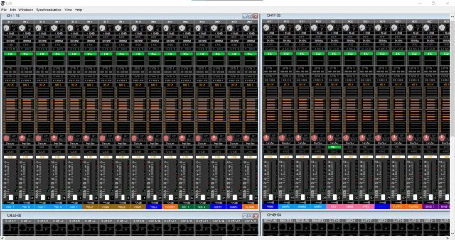 Yamaha LS9-32 / 64 Channels.