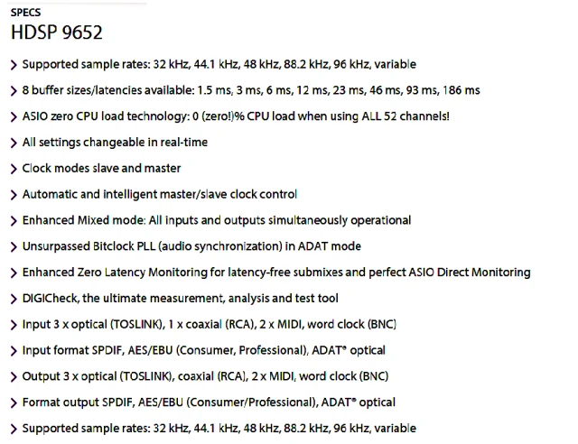 RME HDSP 9652