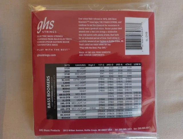 GHS Bass Boomers 5L DYB
