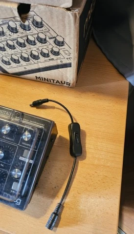 Moog minitaur + Decksaver+ on/off switch 