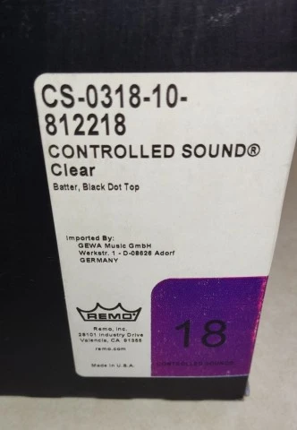 Remo Controlled Sound Clear 18" CS-0318-10