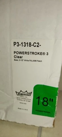Remo Powerstroke® 3 Clear Bass Drumhead 18" P3-1318-C2