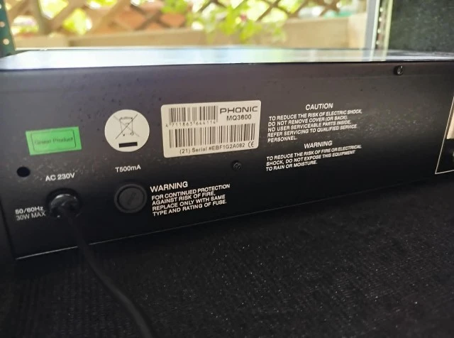 Equalizer Phonic MQ 3600 (Dual 31-Band Graphic EQ)