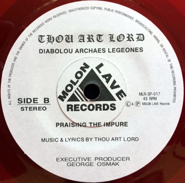Thou Art Lord Diabolou Archaes Legeones 7EP 1993 (Πρώτη