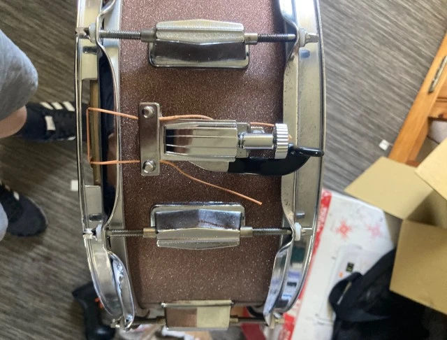 Custom steel snare drum