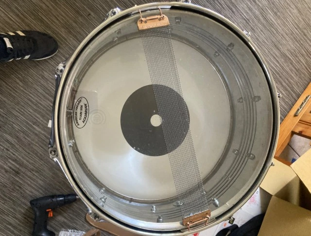 Custom steel snare drum