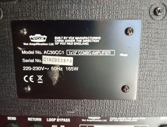 Vox Ac30cc1 + δερμάτινο κάλυμμα 