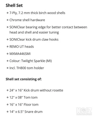 Mapex MarsBirchRock shells set