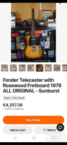 Fender telecaster sunburst 1978 Original