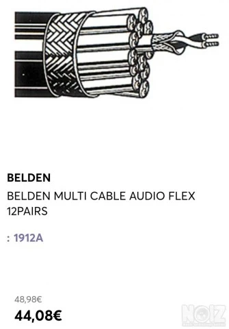 1 X Belden 2,5m (1912 A - brilliance)