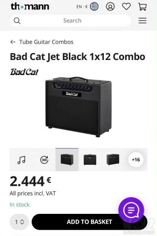 Bad Cat Jet Black 1x12 Combo